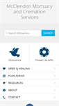 Mobile Screenshot of mcclendonmortuary.com